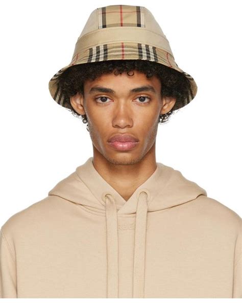 men burberry double flap hat|Burberry Bucket Hats for Men .